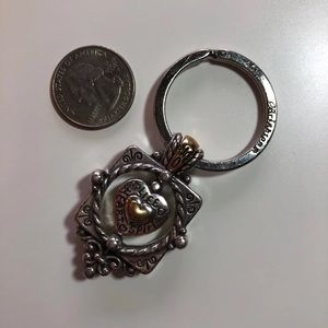 Brighton Accessories - Brighton silver/gold heart key ring Brighton Accessories - Brighton silver/gold heart key ring